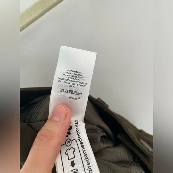 Ralph Lauren Olive Green pants 100% goat suede size 10 NWT - Picture 13 of 13